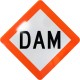 Dam Warning Sign - 36 in